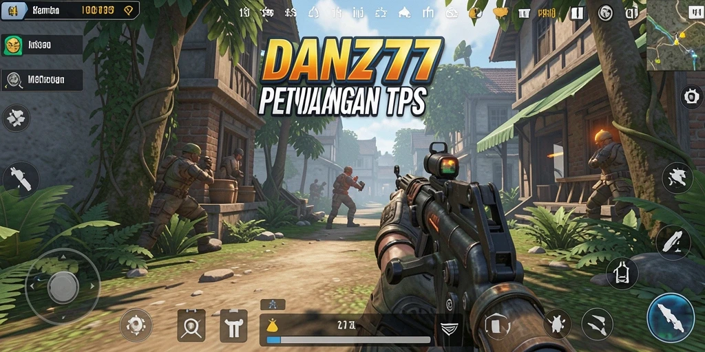 Menampilkan aksi seru dalam permainan TPS DAN777.