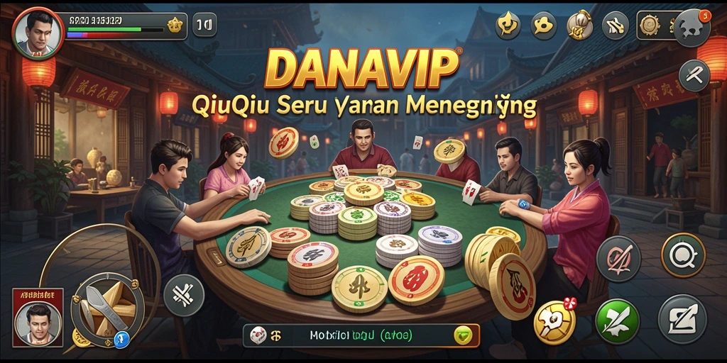 Tampilan menarik dari gameplay QiuQiu di DANAVIP.