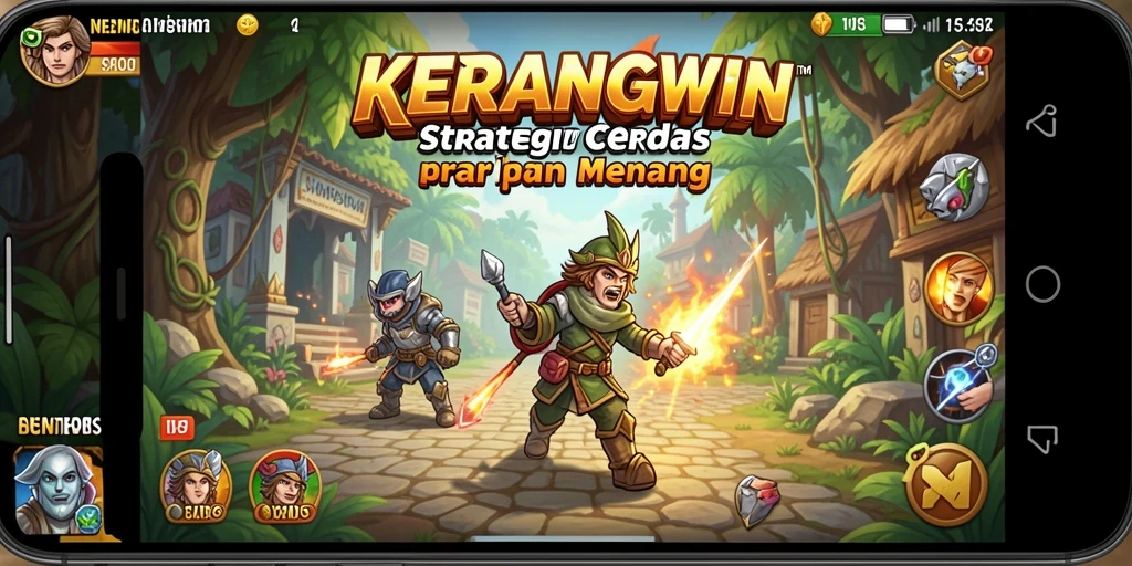 Tampilan gameplay menegangkan dalam KERANGWIN yang memerlukan strategi cerdas.