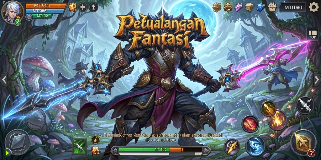 Tampilan gameplay ARPG yang mendebarkan dan aksi penuh strategi.