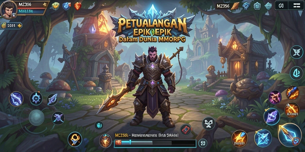 Screenshot menarik dari gameplay MMORPG MZ356 yang mengasyikkan.