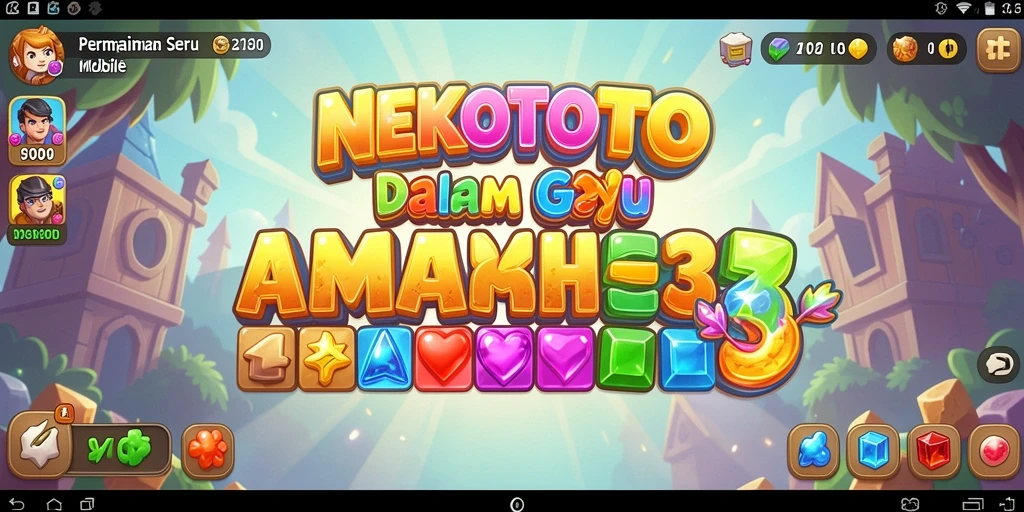 Tampilan gameplay seru dari NEKOTOTO yang penuh warna.