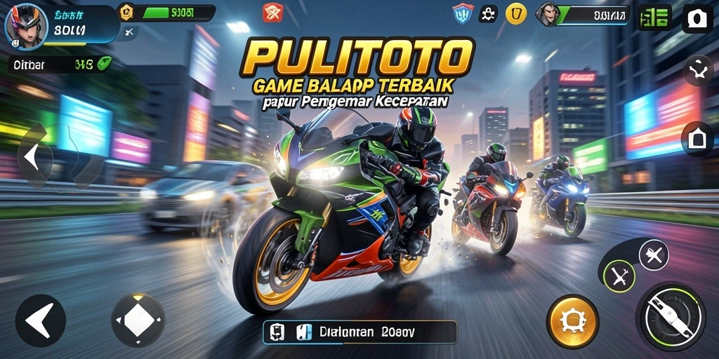 Gameplay PULITOTO yang menegangkan di lintasan balap.