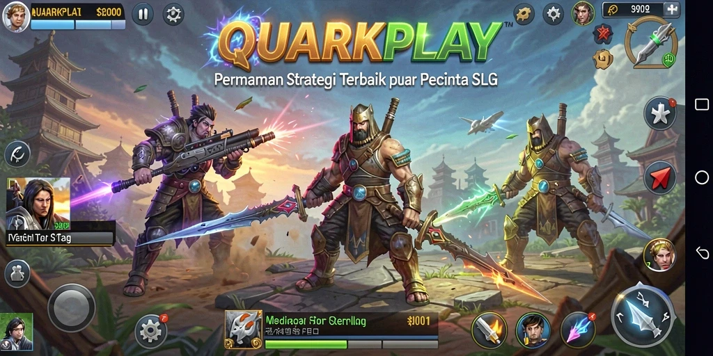 Tangkapan layar utama menampilkan pertempuran seru dalam gameplay SLG.