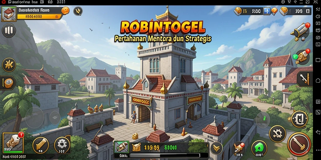 Tangkapan layar utama menunjukkan aksi strategi dalam gameplay Tower Defense.