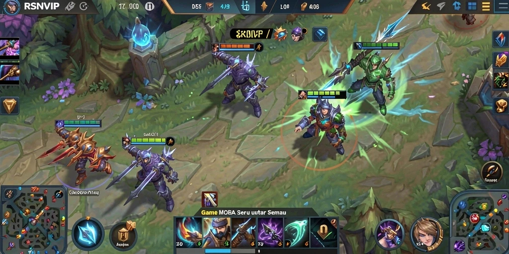 Tangkapan layar gameplay RSNVIP dengan aksi seru di arena.