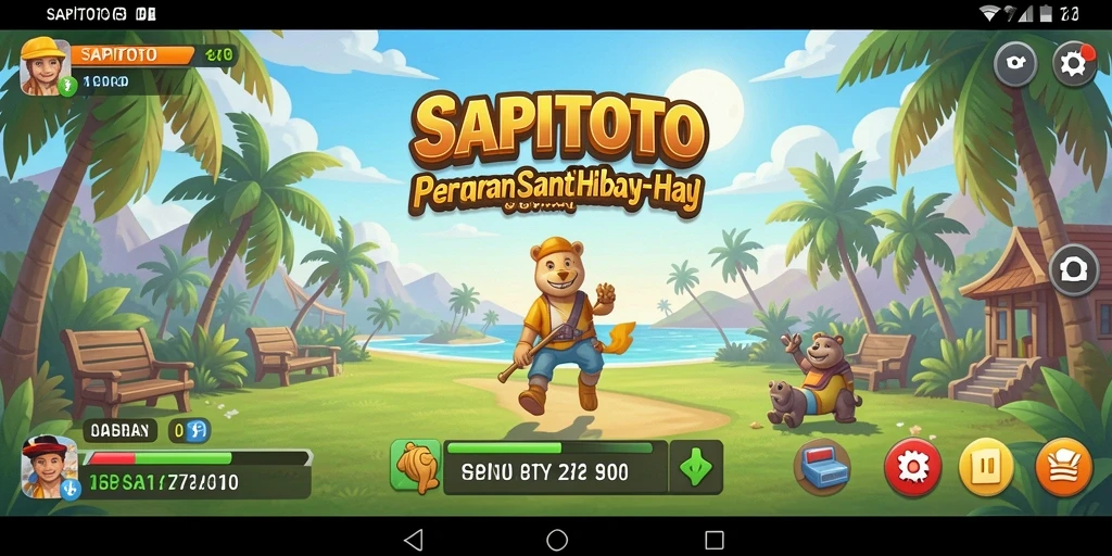 Tampilan gameplay SAPITOTO yang menyenangkan dan berwarna.