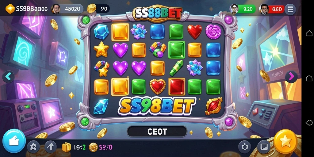 Screenshot gameplay menunjukkan keseruan mencocokkan item dalam SS88BET.