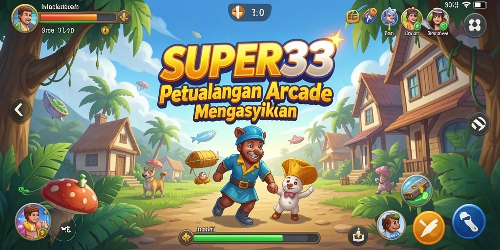 Tangkapan layar utama SUPER33 menampilkan gameplay yang menarik dan penuh aksi.