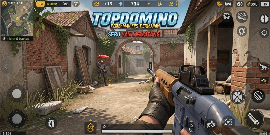Tampilan gameplay menegangkan dari TOPDOMINO saat pertarungan berlangsung.