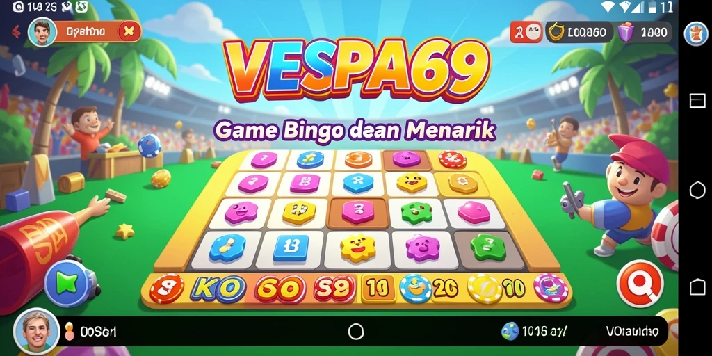 Tampilan gameplay seru dari VESPA69 yang penuh aksi Bingo.