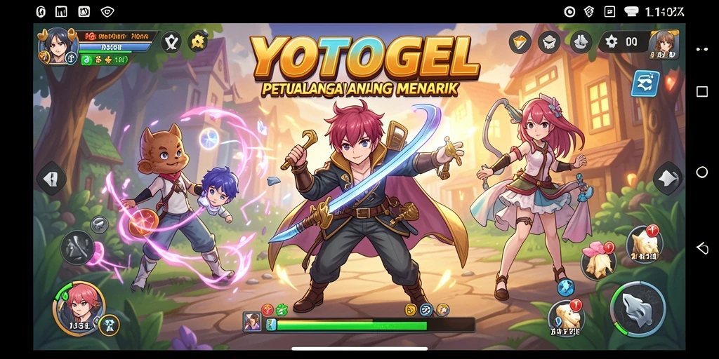 Tangkapan layar YOTOGEL menampilkan karakter anime dalam aksi permainan yang seru.